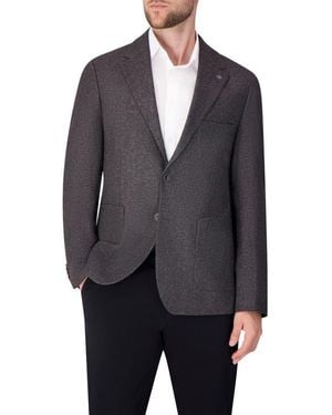 Report Collection Speckled Look Recycled Polyester Blend Sport Coat - Blue