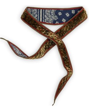 Saachi Reversible Scarf Belt - Green