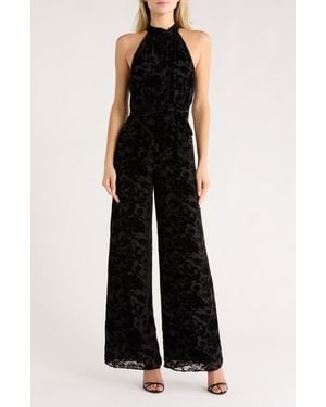 Alice + Olivia Thelma Halter Jumpsuit - Black
