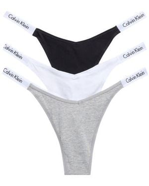 Calvin Klein Carousel 'V' 3-Pack Thongs - Multicolor