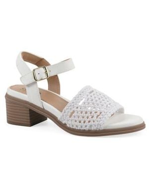 White Mountain Cortland Block Heel Sandal - White