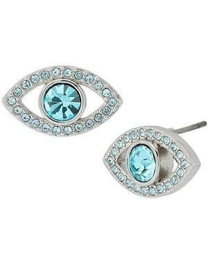 Kurt Geiger Pavé Evil Eye Stud Earrings - Blue