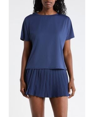 90 Degrees Dolman Sleeve Crop Active T-Shirt - Blue