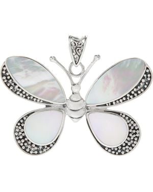 Samuel B. Sterling Mother Of Pearl Butterfly Pendant - Metallic
