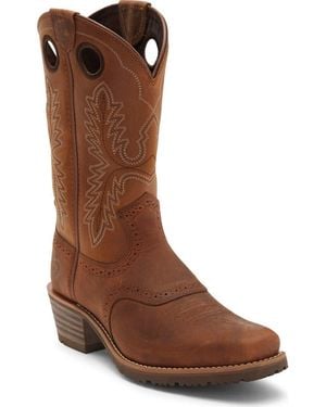 Ariat Hybrid Roughstock Square Toe Cowboy Boot - Brown
