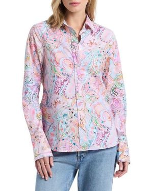 Robert Graham Priscilla Long Sleeve Woven Shirt - Red