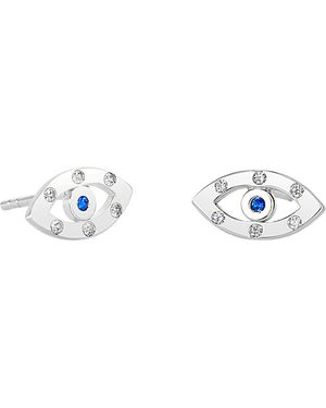Liza Schwartz Cz Evil Eye Stud Earrings - Blue