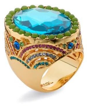 Kurt Geiger Oval-Cut Chunky Cocktail Ring - Blue