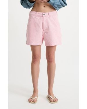 Denimist Carpenter Cotton Shorts - Pink
