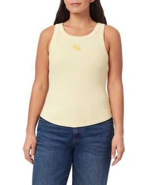C&C California Embroidered Ribbed Tank - Blue