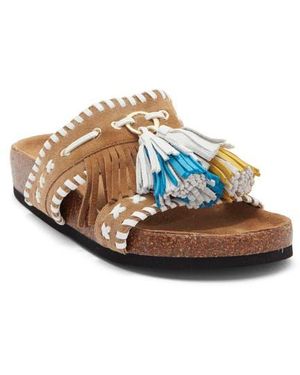 Steve Madden Lester Fringe Woven Sandal - Multicolor