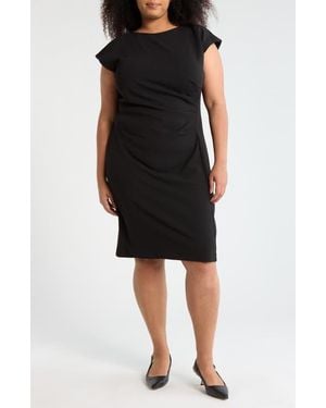 Nordstrom Rack Pleat Waist Knit Dress - Black