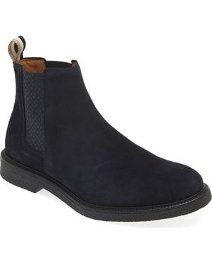 BOSS Suede Chelsea Ankle Boots - Blue