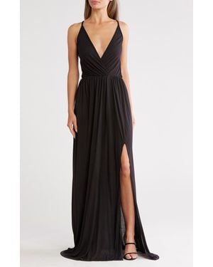 Go Couture Empire Waist Maxi Dress - Black