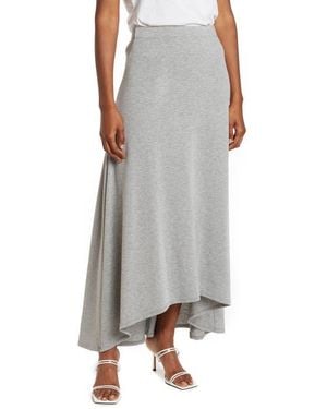 Go Couture Asymmetric Hi-Low Skirt - Gray