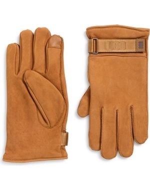 UGG Leather Tech Gloves - Brown