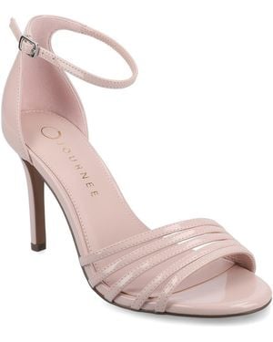 Journee Collection Felicity Ankle Strap Stiletto Sandal - Pink