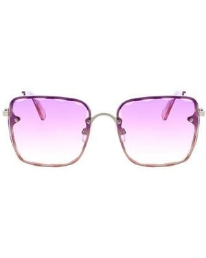 BCBGMAXAZRIA 52Mm Beveled Square Sunglasses - Pink