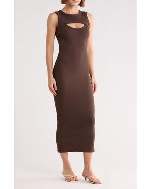 Off-White c/o Virgil Abloh Cutout Dress - Brown