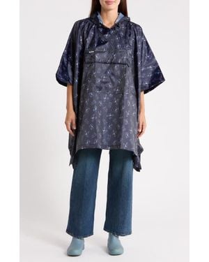 Barbour Packaway Poncho - Blue