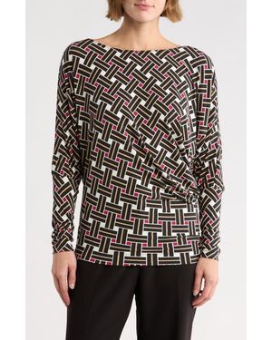 Tart Collections Anita Asymmetric Long Sleeve Top - Black