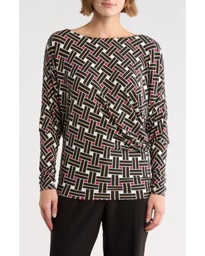 Tart Collections Anita Asymmetric Long Sleeve Top - Black