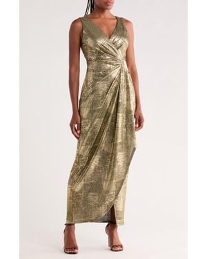 Connected Apparel Foiled Jersey Dress - Natural