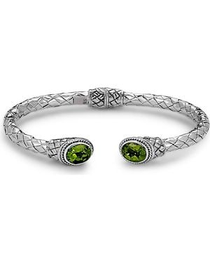 Samuel B. Woven Tipped Bangle - Metallic
