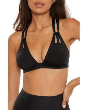 Becca Color Code Halter Bikini Top - Black