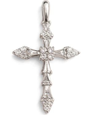 Best Silver Moissanite Cross Pendant - Metallic