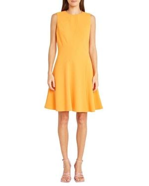 Donna Morgan Sleeveless Fit & Flare Dress - Yellow