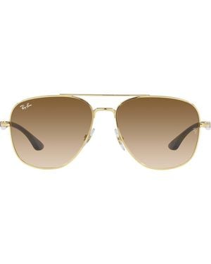 Ray-Ban 59Mm Gradient Square Sunglasses - Brown