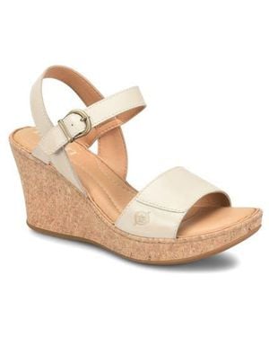 Børn Janine Platform Wedge Sandal - Natural