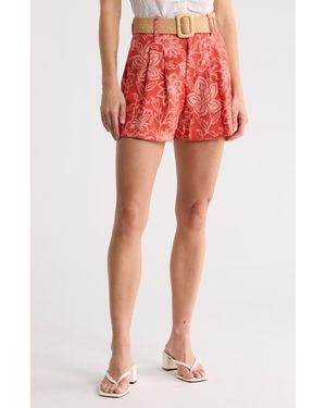 Sanctuary Scenic Route Belted Shorts - Red
