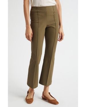 Vince Niki Mid Rise Crop Flare Pants - Brown
