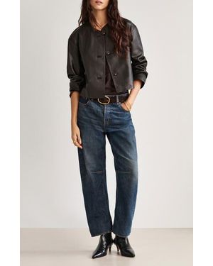 Madewell The Darted Barrel Leg Jean - Blue