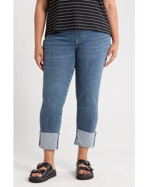 Seven7 Pull-On High Cuff Pants - Blue
