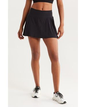 Zella Sunburst High Waist Pleated Tennis Skort - Black