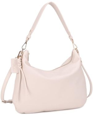 MALI + LILI Nova Large Soft Faux Leather Shoulder Bag - Pink