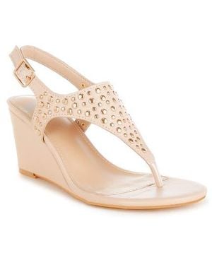 Rag & Co Sappho Slingback Wedge Sandal - Natural