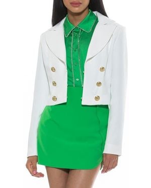 Alexia Admor Jesse Cropped Blazer - Green