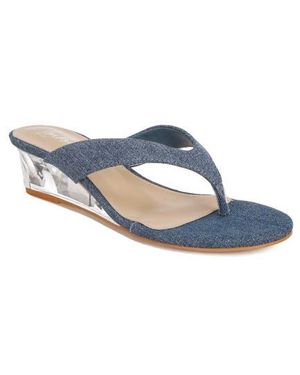 LONDON RAG Zabila Wedge Heel Sandal - Blue