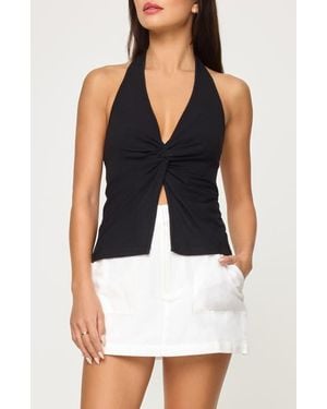 LSPACE Callie Halter Cover-Up Top - White