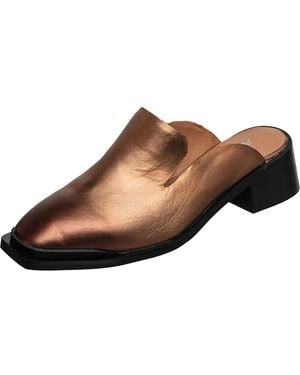 Antelope Harmony Leather Mule - Brown