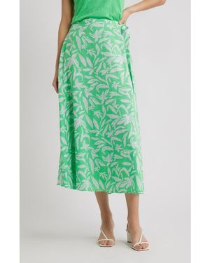 Caslon Wrap Skirt - Green