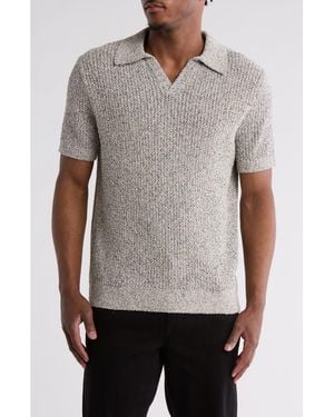 Truth Johnny Collar Knit Polo - Gray