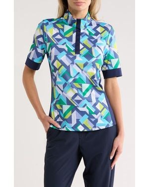 Callaway Apparel Colliding Chevron Geo Polo - Blue