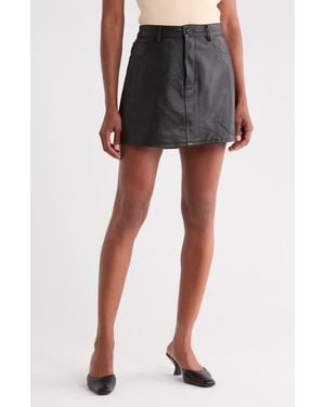 DL1961 Alma Leather Miniskirt - Black