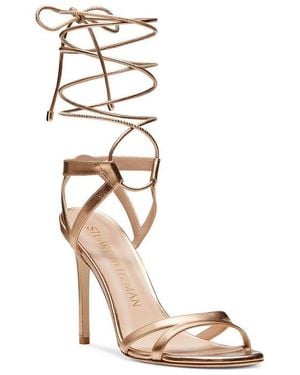 Stuart Weitzman Soiree 100 Lace-Up Sandal - Multicolor