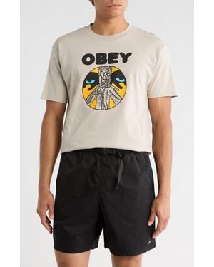 Obey Psychic Youth Graphic T-Shirt - Natural